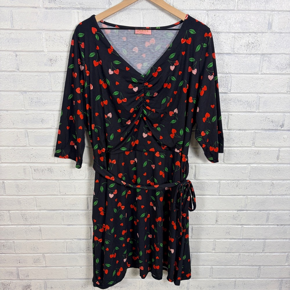 Popsy Dress Lot Womens UK 22 US 18 Pockets Novelty Print Stretch Whimsical - Picture 2 of 16